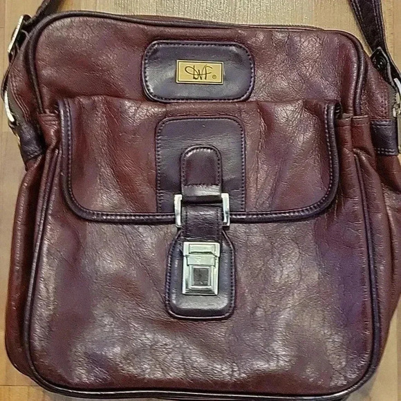 DVF Diane Von Furstenberg Vintage Leather Shoulder Bag Ox Blood - Picture 1 of 16